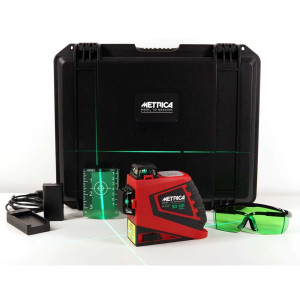 Metrica 3D Green 61410M - Livella laser autolivellante a raggio verde - 3 piani laser a 360°