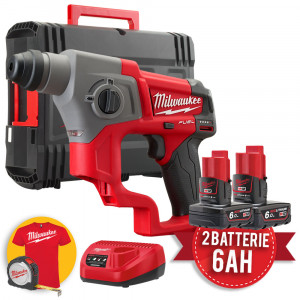 Milwaukee M12CH-602X Trapano tassellatore M12CH 12V - 2 Batterie 6Ah con OMAGGIO