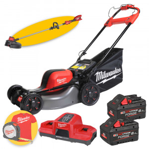Milwaukee M18 F2LM46-802 - Rasaerba semovente 3 in 1 a doppia batteria 2x18V - 2 x 8Ah