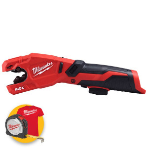 Milwaukee M12 PCSS-0 - Tagliatubi a batteria 12V per acciaio inox Raptor, solo corpo