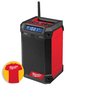 Milwaukee M12 RCDAB+-0 - Radio DAB+ da cantiere a batterie 