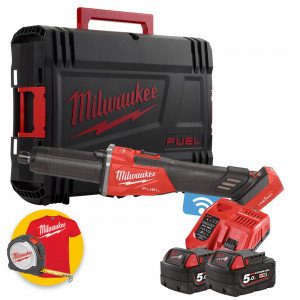 Milwaukee M18 FDGROVB-502X - Smerigliatrice dritta a batteria M18 Fuel, ONE-KEY - 2 x 5Ah