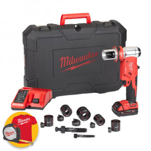 Milwaukee M18 HKP-201CA - Punzonatrice foralamiera a batteria 18V Foce Logic, 1 x 2Ah , accessori e valigetta