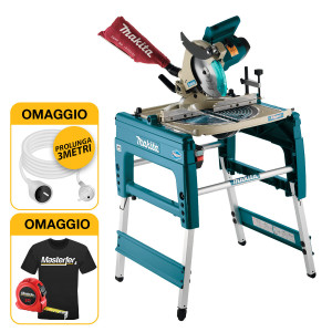 Makita LF1000 - TRONCATRICE LEGNO Sega da banco combinata 260 mm CON BANCO