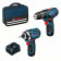 Bosch kit elettroutensili 12V - Trapano avvitatore GSB 12V-15 + Avvitatore ad impulsi GDR 12V-105, 2 x 2Ah in borsa