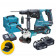 Makita DLX2256TJ2 - Kit utensili a batteria 18V, Tassellatore DHR243 + Smerigliatrice angolare DGA513, 2x5.0Ah