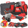 Milwaukee kit utensili 18V - M18 BLDDRC Trapano avvitatore a batteria + M18 FSAG125X Smerigliatrice angolare - 2 x 2Ah 