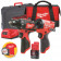 Milwaukee Kit utensili 12V - M12 BDD Trapano avvitatore 12V - M12 FID2 Avvitatore a impulsi 1/4", 1 x 2Ah 