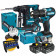 Makita kit utensili a batteria 18V - Trapano DHP485, Smerigliatrice DGA513, Tassellatore DHR171, 2 batterie 5Ah, 3 valigette