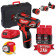 Milwaukee M12 BDDXKIT-202C - Trapano avvitatore a batteria 12V con mandrini intercambiabili