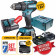 Makita DHP485RTJ - Trapano avvitatore a percussione 18V, Kit batterie a scelta + Valigetta rigida