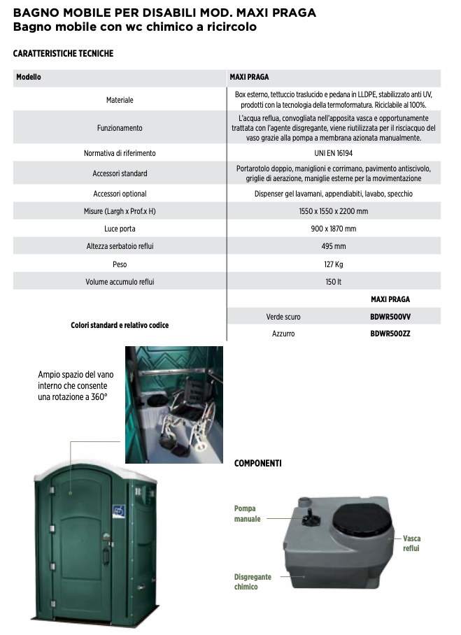 Bagno Wc Chimico Disabili Per Eventi E Fiere