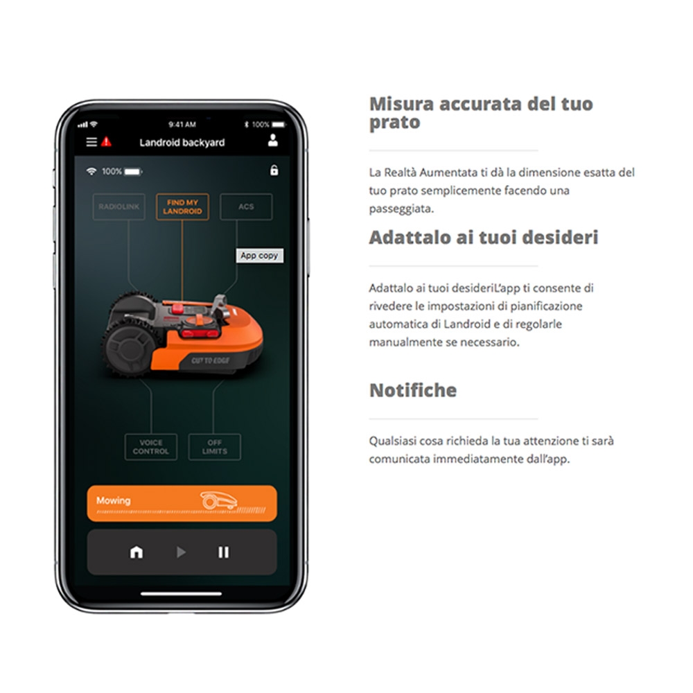 worx robot automatico rasaerba wr155e landroid