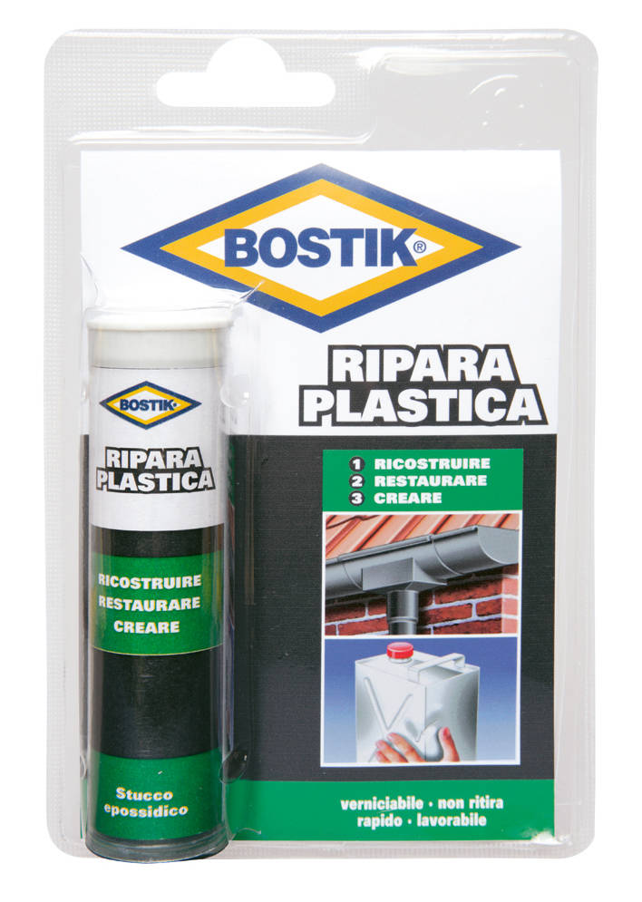 Stucco epossidico Bostik Ripara Plastica 56gr